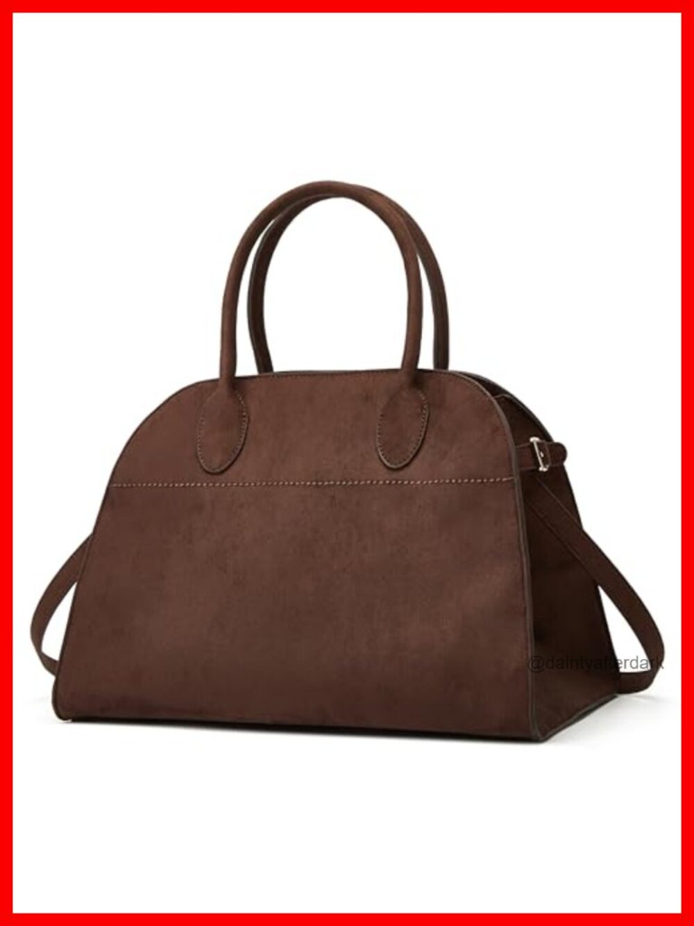 Suede Large Tote Bag for Women Retro Crossbody Shoulder Handbag Work Bag